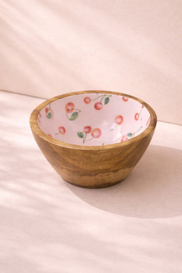 Kaemingk Round Wooden Serving Bowl with Diameter 12.5cm