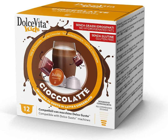 Dolce Vita Schokoladen Kaffee- und Getränkekapseln Kompatibel mit Nespresso 48 Stück