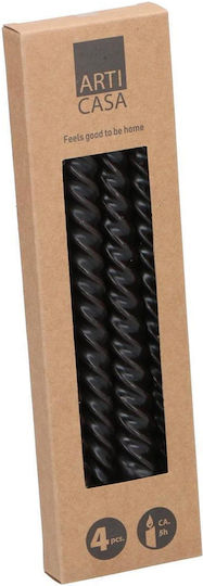 Atmosphera Kerzen Elastische Schwarze 4 Stücke 2x25cm