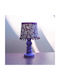 Oxygen Table Lamp for E27 Fitting with Purple Shade and Base