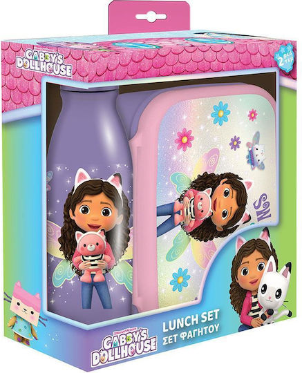 Gabby's Dollhouse Πλαστικό Παιδικό Σετ Φαγητού 0.8lt