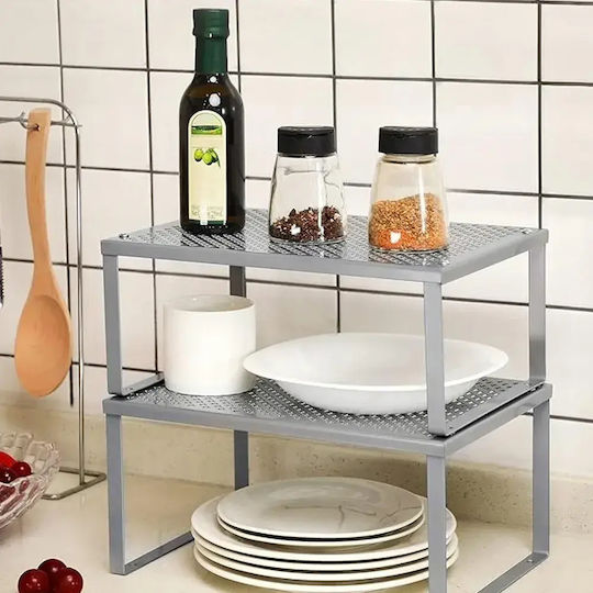 Songmics Cupboard Shelf Metal 32cm Silver