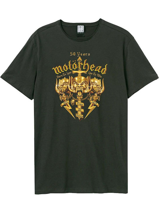 Amplified Motorhead Gold Crest 50th T-shirt Unisex Zave210p650-cha