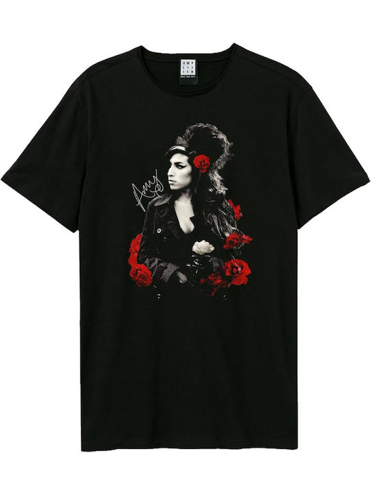 Amplified Amy Winehouse T-shirt Poses Roses Unisex Zave210p750-blk