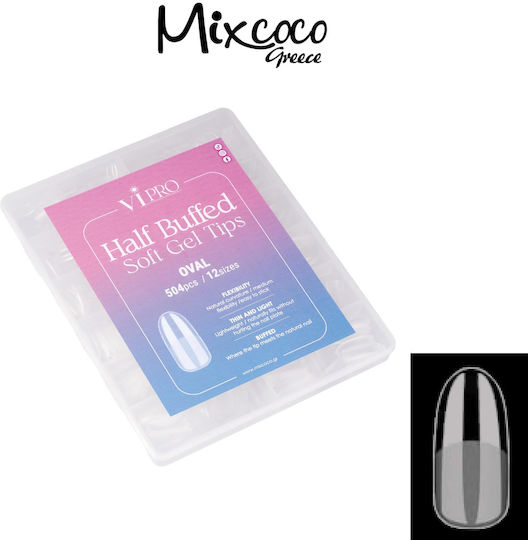 Mixcoco False Nail Tips Transparent 504 Pieces 260561-02