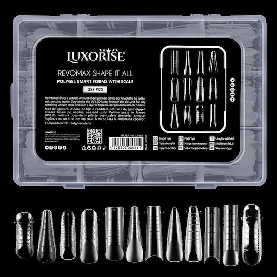 Revomax Reusable Tips Shape It All Luxorise Polygel Gel 288 Pcs