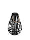 Jolipa Bambus Laterne Schwarz 41x41x70cm