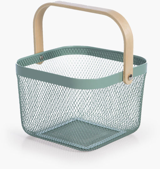 Кошница Метална С Дървена Дръжка Vista 24x24x17 Nef-nef Home Wear Зелена 24x24x17 Кошница Метална С Дървена Дръжка Vista 24x24x17 Nef-nef Home Wear Зелена 24x24x17