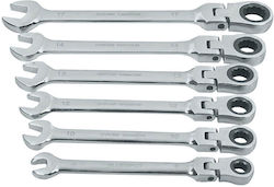 Deutsche Polygon-Schlüssel Flexible Kopf Ratschenring Set 6 Stück Rolson 46910