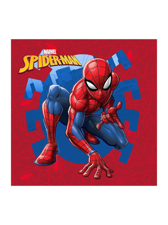 Лавета За Детска Градина Marvel Spider-man 71 30x30 Червена 100% Полиестер