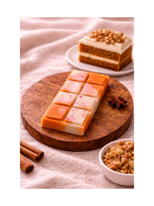 Wax Bar Plant-Based Chocolate Shape Carrot Cake Scent 11x4x0cm Solid Color Candlemaker