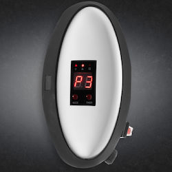 Încălzitor cu Stand cu Infraroșu 850 1650 2500 W 3 Trepte de Încălzire Reglabilă Telecomandă Argintiu