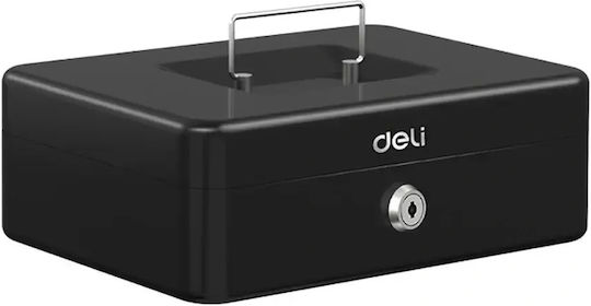 Deli Cash Box with Lock ET505 Black