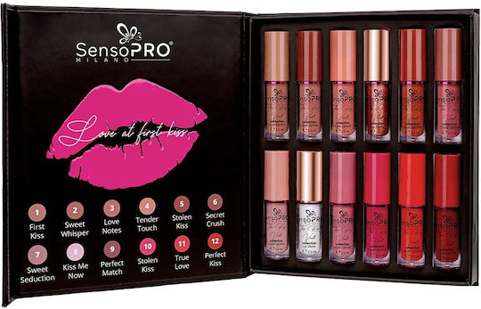 Set 12 Lipsticks Kiss Vault Sensopro Milano