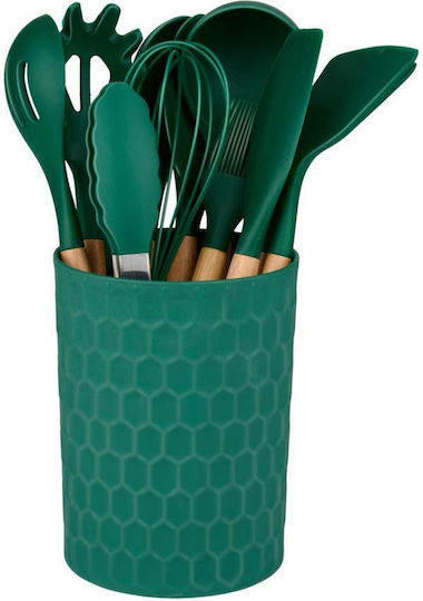 Kitchen Tools Cutlery Set 12 Pieces Green 14.2x32.8cm Kitchen Tools Cutlery Set 12 Pieces Green 14.2x32.8cm