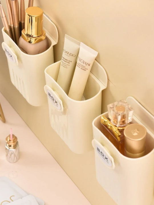 Bază De Organizare Cosmetice Bej 3 Bucăți 11.5x9x8cm