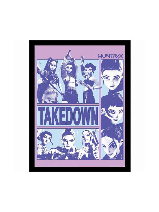 K-pop Demon Hunters Huntr X Takedown Αφίσα Κορνίζα 30x40cm