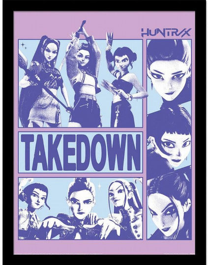 K-pop Demon Hunters Huntr X Takedown Poster Cadru 30x40cm