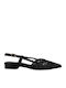 Γυναικείες Μπαλαρίνες Slingback με Λουράκι σε Μαύρο Χρώμα