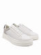 Synthetic Leather Men's Slip-Ons White