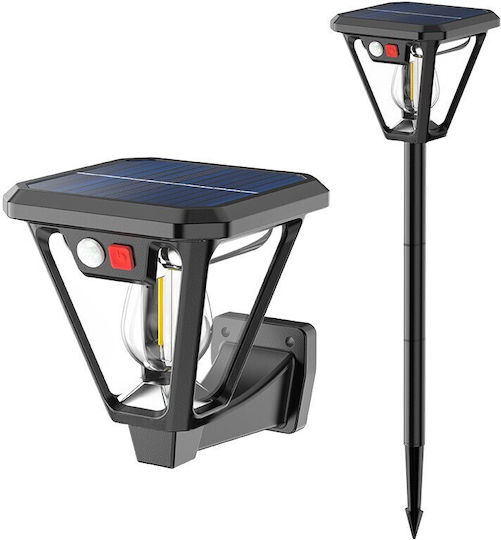 Lampa Solară de Perete Lanternă 10W 3000lm Alb Cald 3000K cu Senzor de Mișcare IP44 10.8x12.3x46cm