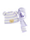 Set Căciuliță Pentru Copii Cu Fular Tricotat Violet
