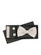 Set 3 Pieces Bow Tie Cufflinks Pocket Square Men Buticcochet Beige Setp301