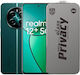 Folie Protectie Realme 12+ Flippy Esd Antistatic Sticla Temperata Super-x Privacy Cu Margini Negre 0.30 Mm Transparent Inchis