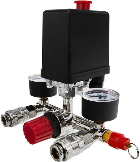 Compressor Pressure Switch Quick Connectors Pressure Gauges Kraft&dele Kd2176 230 V 8 Bar Pressure Adjustment