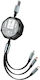 3in1 Retractable Cable Phone Flippy 100w Fast Charging Cable Mecha Style Suitable Car Universal 1.2m Black
