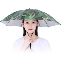 Umbrelă Tip Șapcă Flippy Diametru 69 Cm Curea Reglabilă Pentru Cap Protecție Uv Ploaie Camuflaj