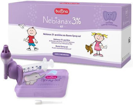 Buona Nebianax 3% Kit Ampule cu Ser Fiziologic 5ml