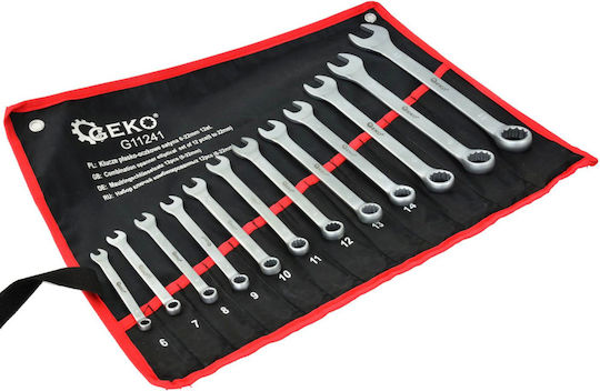 Geko G11241 Combination Wrench Set 6 22 Mm 12 Pieces