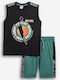 Kids Set with Shorts Summer 2 Pieces Black/Green