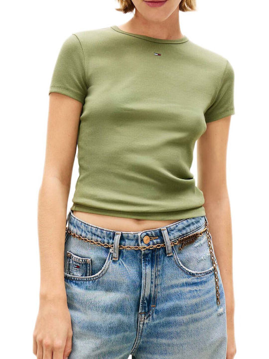 Tommy Hilfiger Γυναικείο T-shirt Πράσινο
