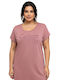 Damen Oversized T-shirt Rosa