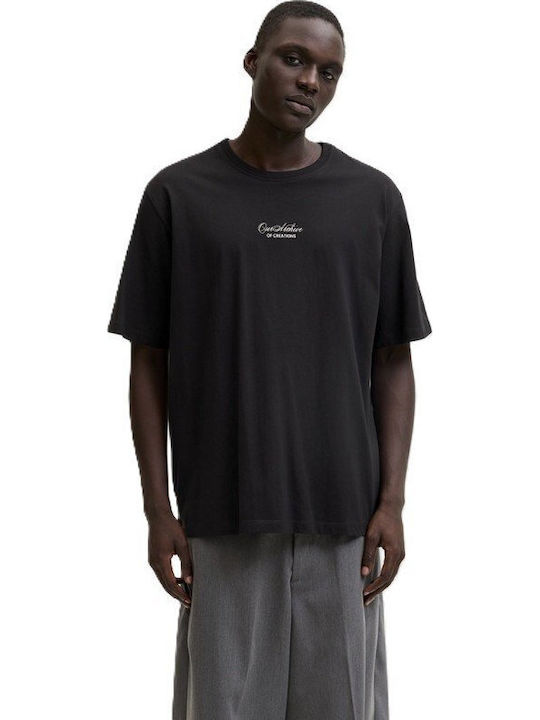 Jack & Jones Тениска С Кръгло Деколте Черна
