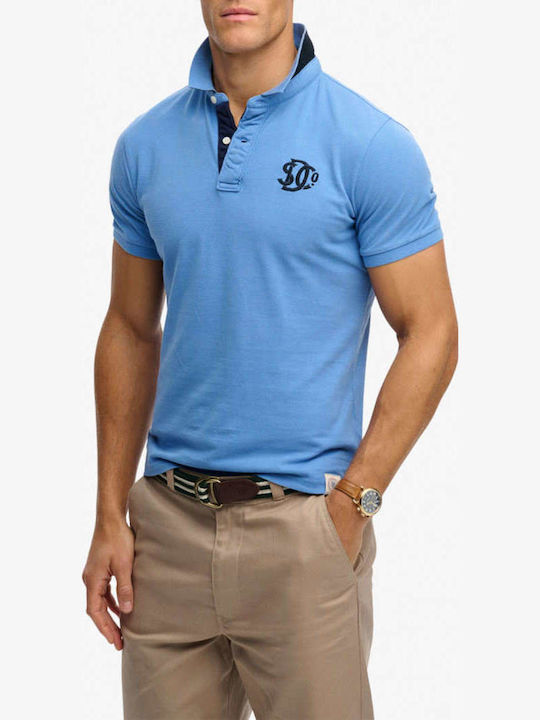 Superdry D2 Pique Polo Bluză Albastră