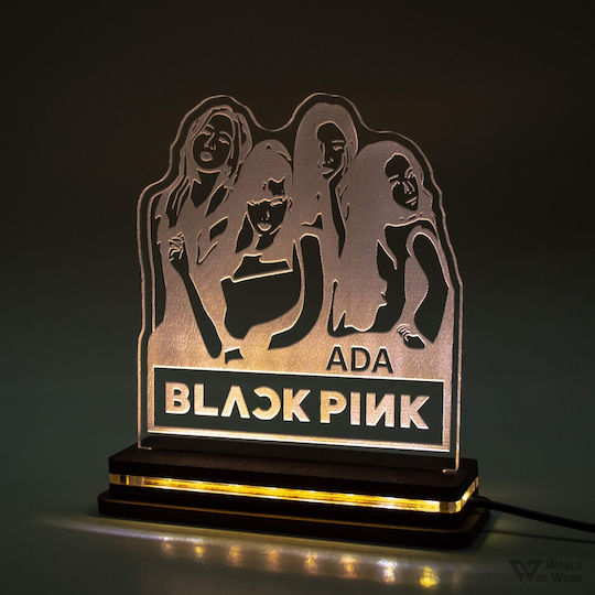 World of Wood Διακοσμητικό Φωτιστικό Blackpink LED 19x16εκ.
