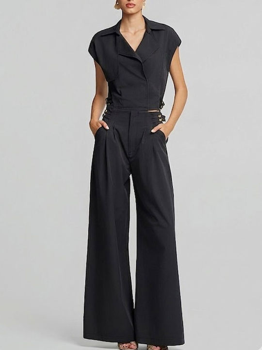 Lynne Women's High Rise Fabric Trousers in Loos...