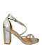 Damen Sandalen mit Strass Silber