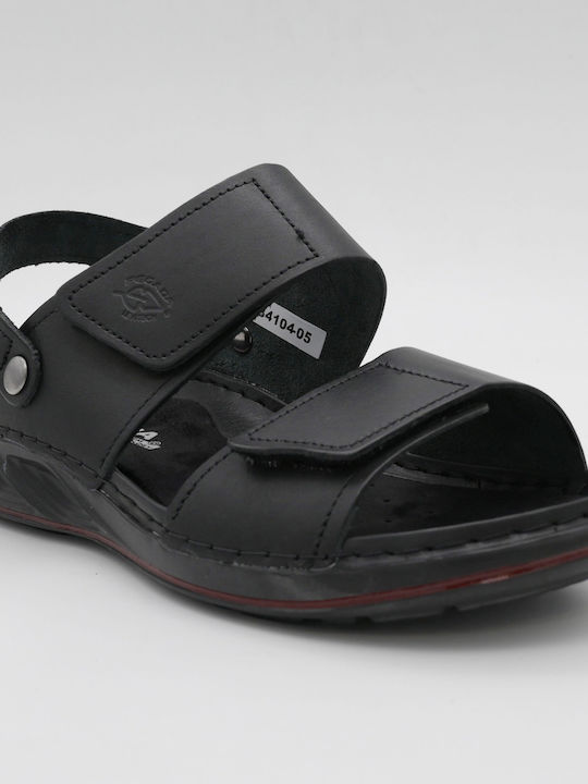 Pegada Leather Men's Sandals In Black Color