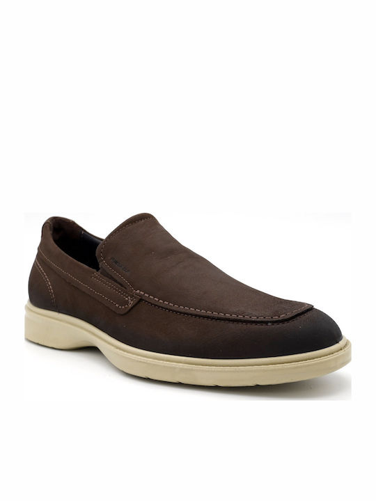 Δερμάτινα Ανδρικά Loafers σε Καφέ Χρώμα