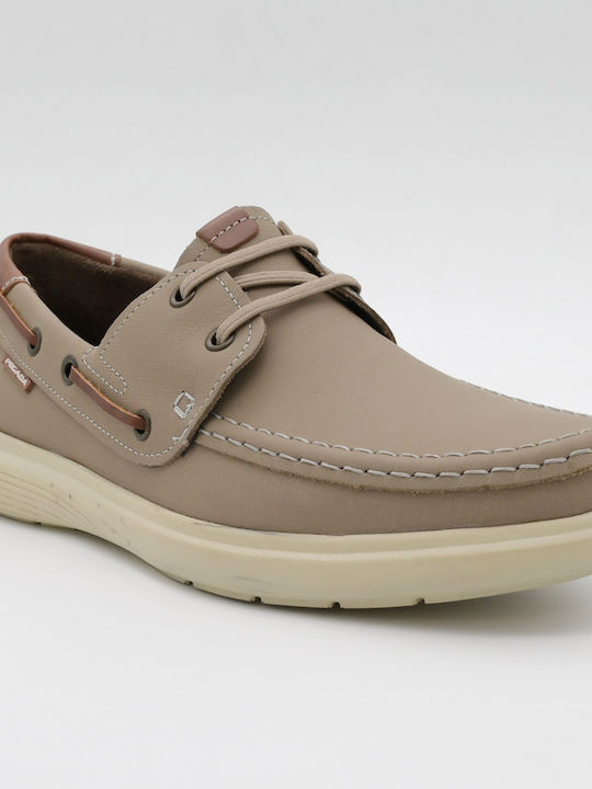 Pegada Δερμάτινα Ανδρικά Loafers σε Μπεζ Χρώμα