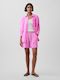 Women's Linen Shorts Pink