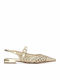 Women's Ballerina Shoes Slingback in Gold Colour