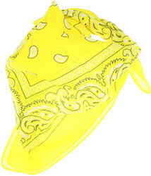Cotton Bandana Size 55 X 55 Cm Mandala Print Buticcochet Yellow Es2198