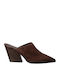 Mules with Heel in Brown Colour