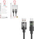 WisdomUp LED USB 2.0 Cable USB-C male - USB-A 100W