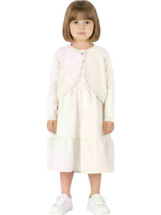Joyce Cardigan Pentru Copii Tricotat Alb